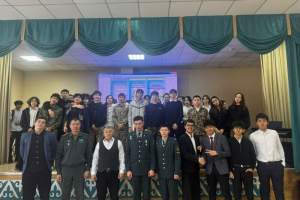 Тәрбие жұмысының жылдық жоспарына сәйкес мектебімізде Астана қаласы Алматы ауданының Қорғаныс істері басқармасы ұйымдастыруымен мектеп оқушыларына әскери қызметтің маңыздылығы, 